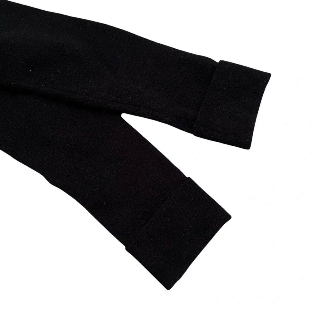 Adrianne Vittadini Black Jacket Viscose Blend Gold‎ Buttons Black